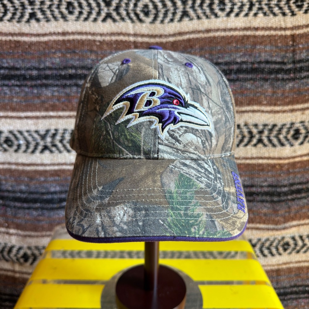 47 Brand Baltimore Ravens NFL Hat Mens OS Camo Realtree Adjustable Cap